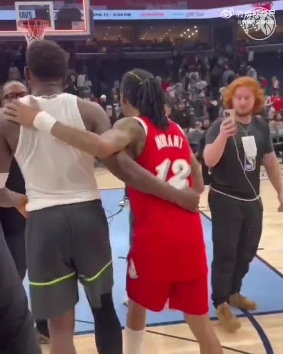 狼王&槍王惺惺相惜！華子賽后與莫蘭特相互致意！